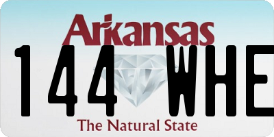 AR license plate 144WHE