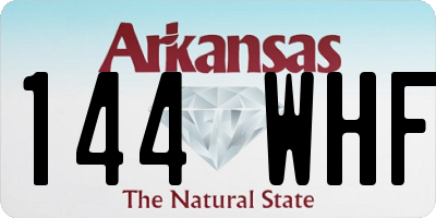 AR license plate 144WHF