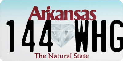 AR license plate 144WHG