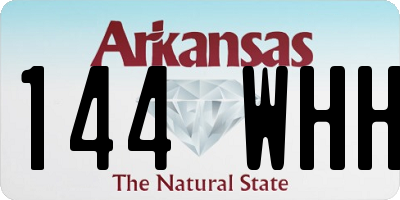 AR license plate 144WHH