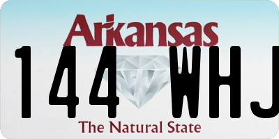AR license plate 144WHJ