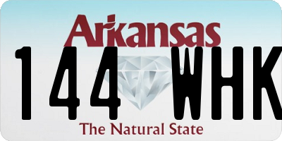 AR license plate 144WHK
