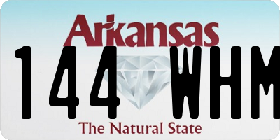 AR license plate 144WHM