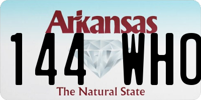 AR license plate 144WHO