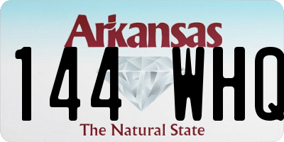 AR license plate 144WHQ