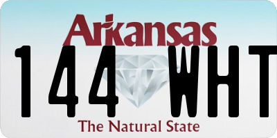 AR license plate 144WHT