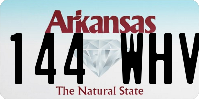 AR license plate 144WHV