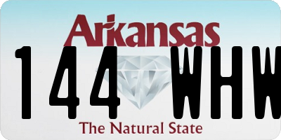 AR license plate 144WHW