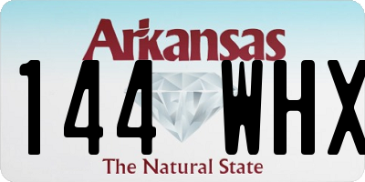 AR license plate 144WHX
