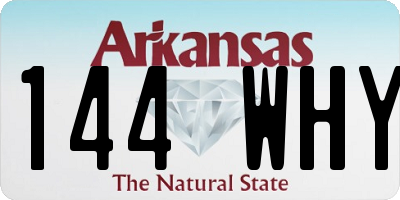 AR license plate 144WHY