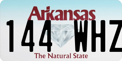 AR license plate 144WHZ