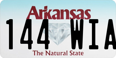 AR license plate 144WIA