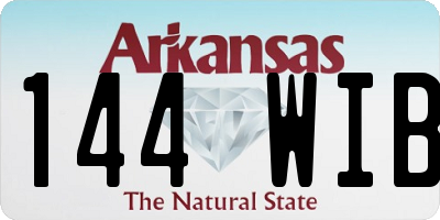 AR license plate 144WIB