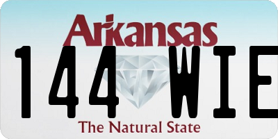 AR license plate 144WIE
