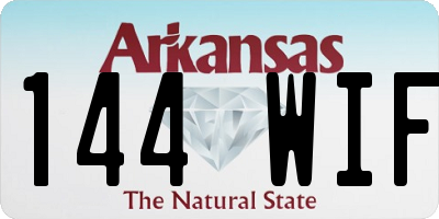 AR license plate 144WIF