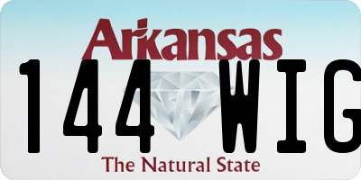 AR license plate 144WIG