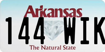 AR license plate 144WIK