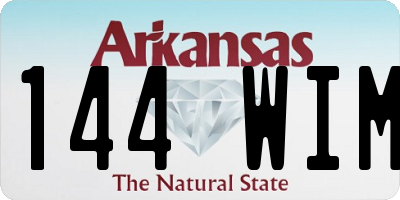 AR license plate 144WIM