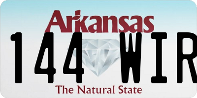 AR license plate 144WIR