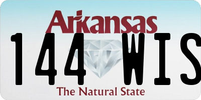 AR license plate 144WIS