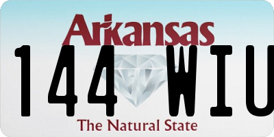 AR license plate 144WIU