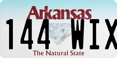 AR license plate 144WIX