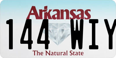 AR license plate 144WIY