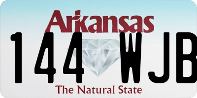 AR license plate 144WJB
