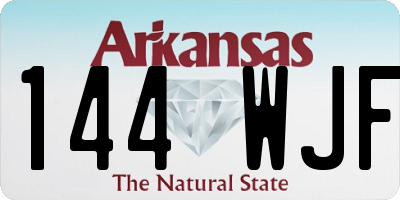 AR license plate 144WJF