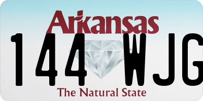 AR license plate 144WJG