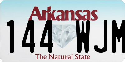 AR license plate 144WJM
