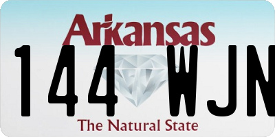 AR license plate 144WJN