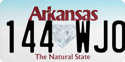 AR license plate 144WJO