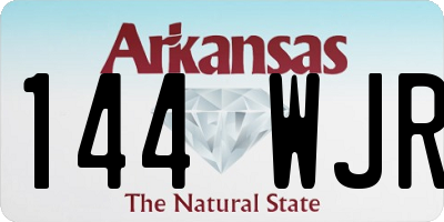 AR license plate 144WJR