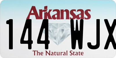 AR license plate 144WJX