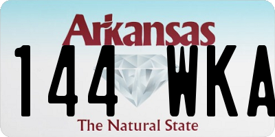 AR license plate 144WKA