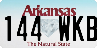 AR license plate 144WKB