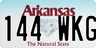 AR license plate 144WKG