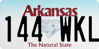 AR license plate 144WKL