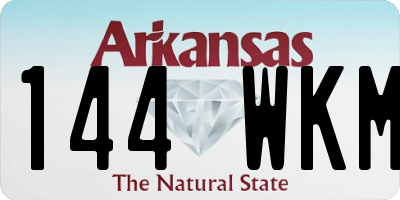 AR license plate 144WKM