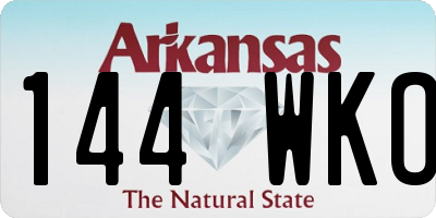 AR license plate 144WKO