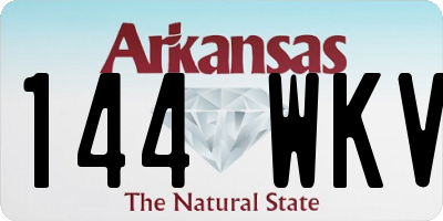 AR license plate 144WKV