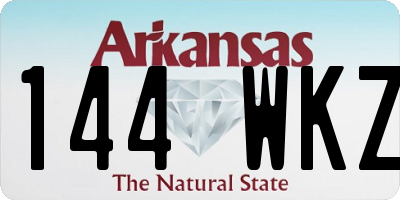 AR license plate 144WKZ