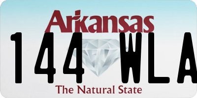 AR license plate 144WLA