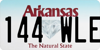 AR license plate 144WLE