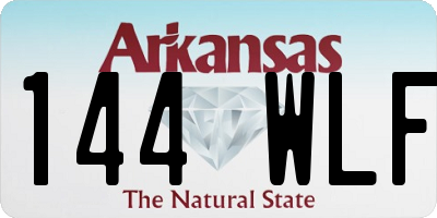 AR license plate 144WLF