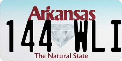 AR license plate 144WLI