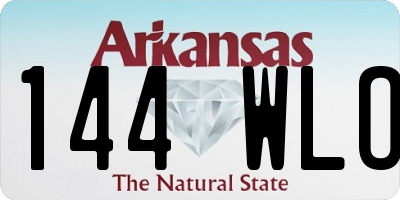 AR license plate 144WLO
