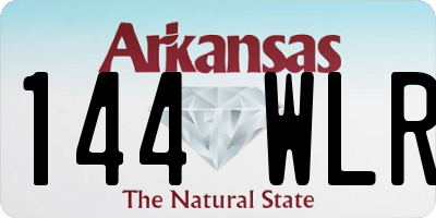 AR license plate 144WLR