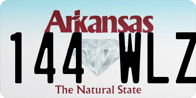 AR license plate 144WLZ